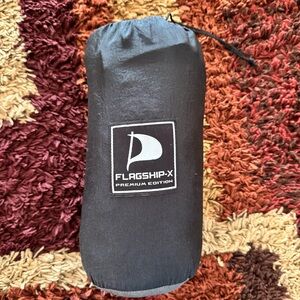 Flagship-X Premium Edition Double Hammock with Straps (Black & Gray) Camping